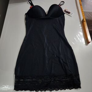 Red Hot by SPANX Chic Black Slip Dress with Lace Hem Plus Size 1X NEW with Tags